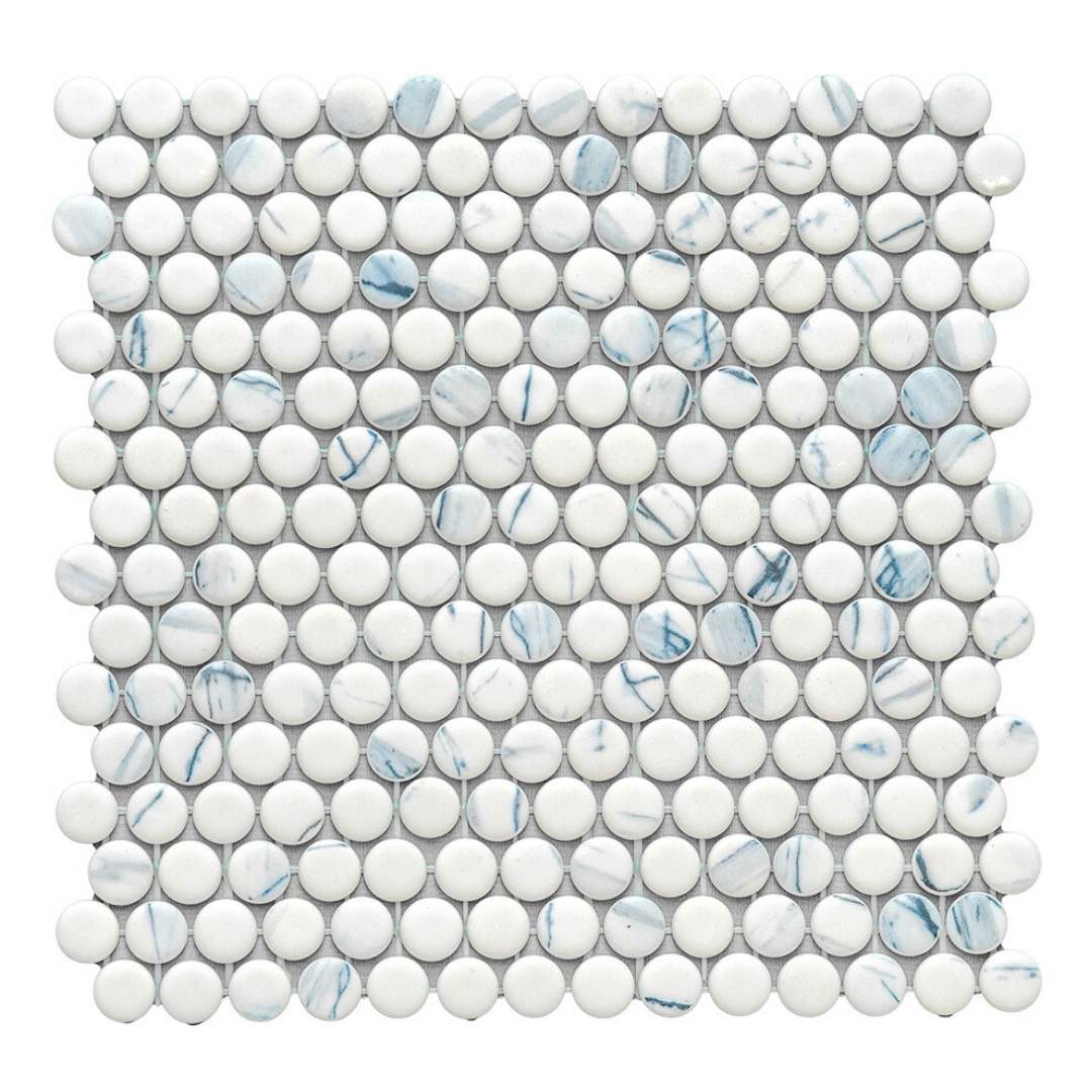 Eterna Penny 12"x12" Recycled Glass Mosaic Tile