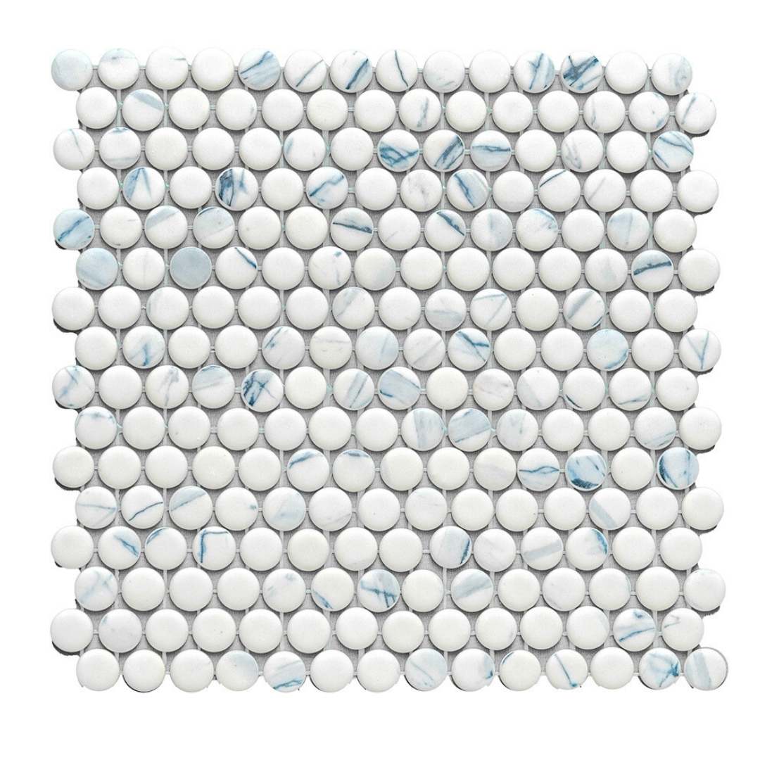 Eterna Penny 12"x12" Recycled Glass Mosaic Tile
