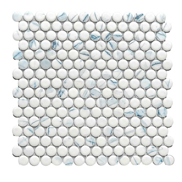 Eterna Penny 12"x12" Recycled Glass Mosaic Tile