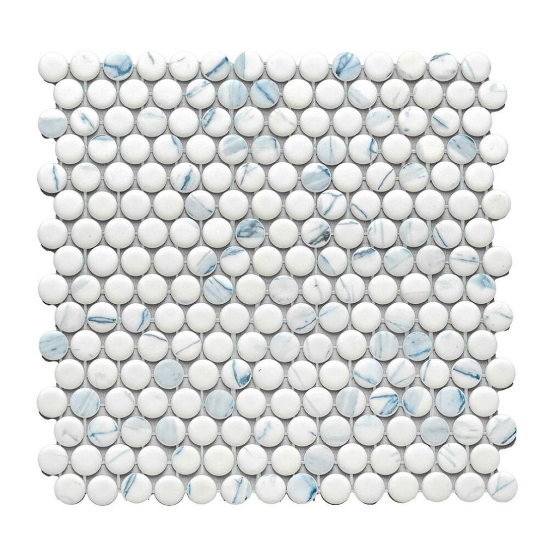 Eterna Penny 12"x12" Recycled Glass Mosaic Tile