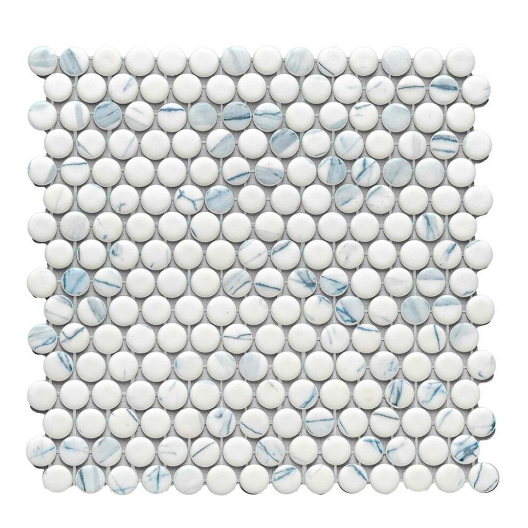 Eterna Penny 12"x12" Recycled Glass Mosaic Tile
