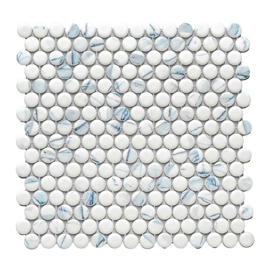 Eterna Penny 12"x12" Recycled Glass Mosaic Tile