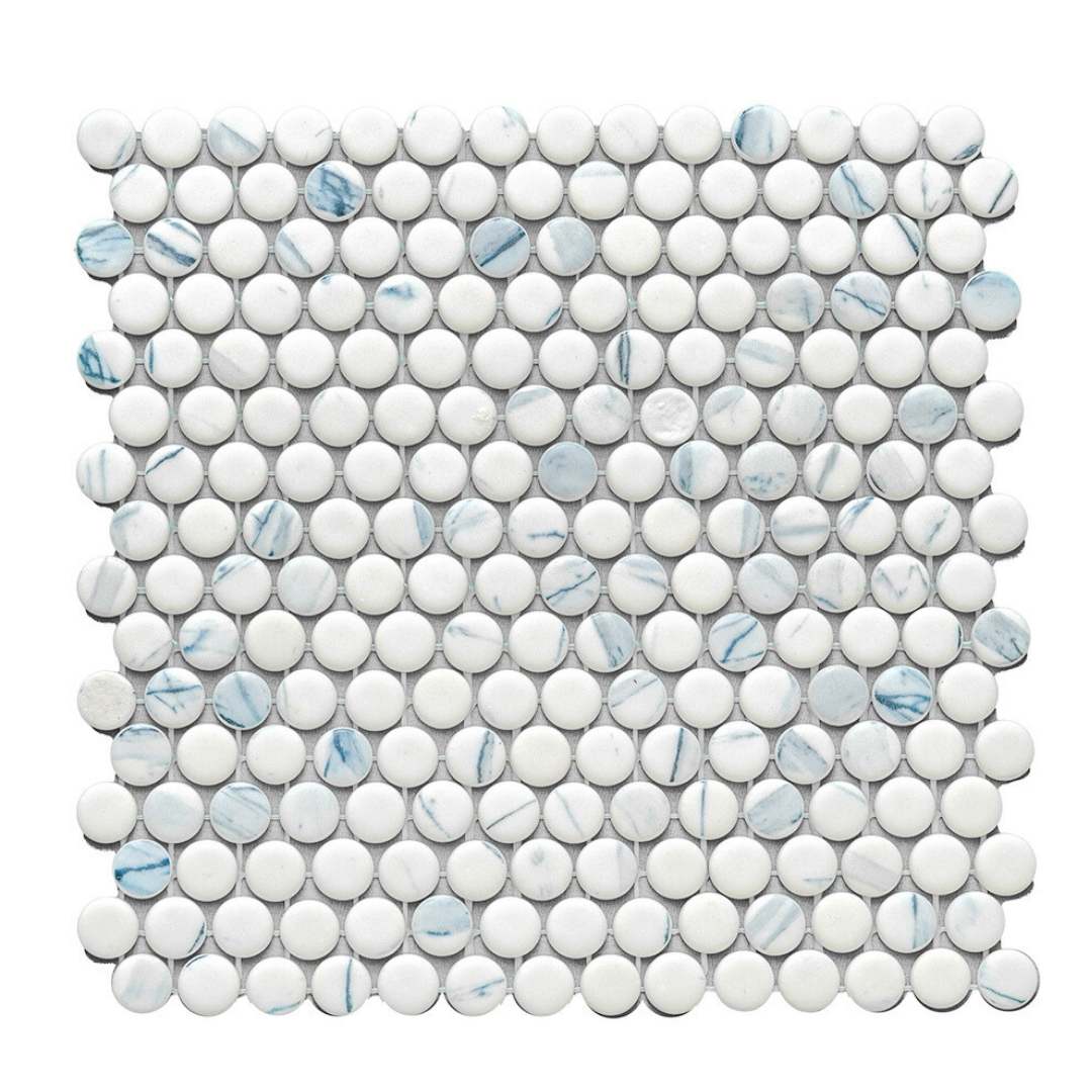 Eterna Penny 12"x12" Recycled Glass Mosaic Tile