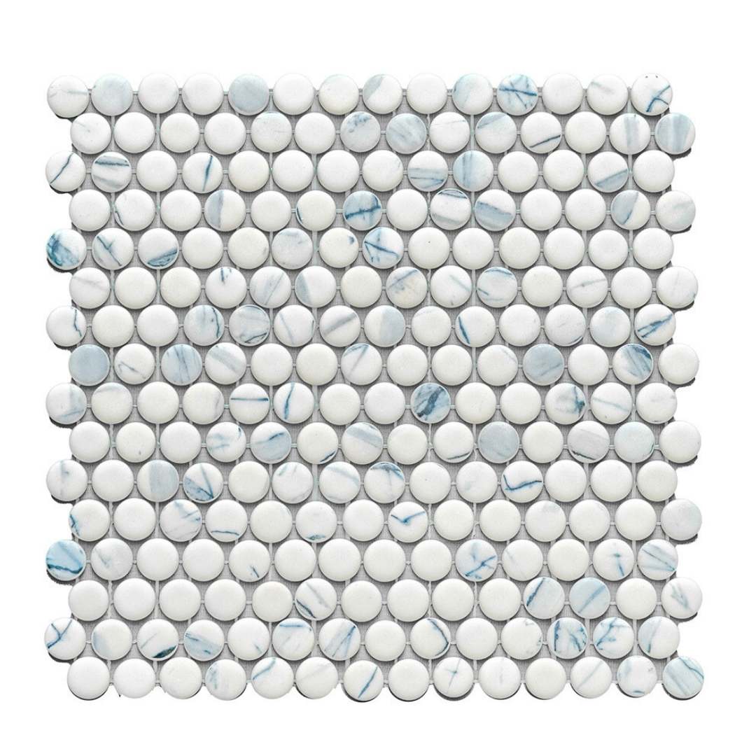 Eterna Penny 12"x12" Recycled Glass Mosaic Tile