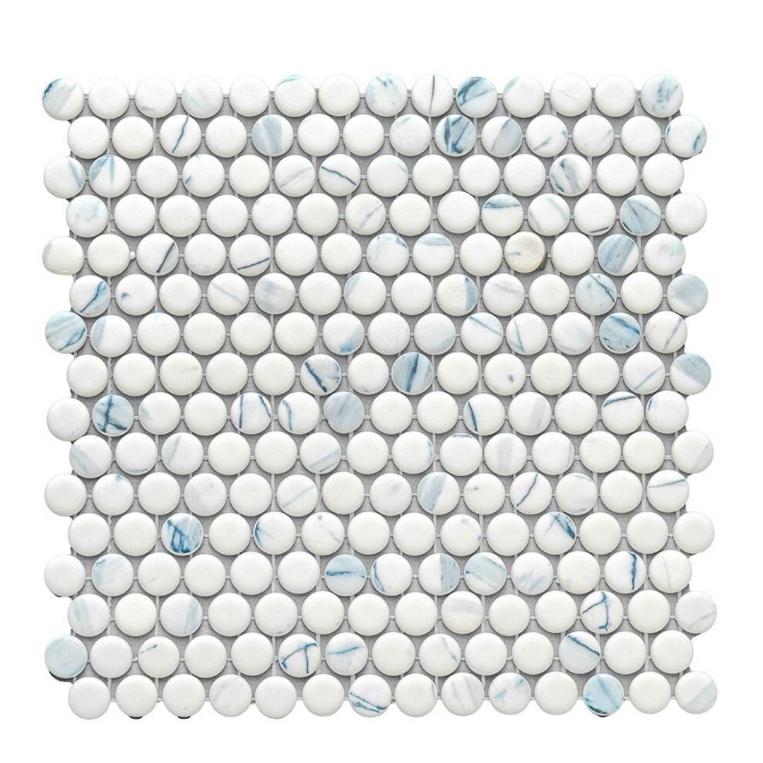 Eterna Penny 12"x12" Recycled Glass Mosaic Tile