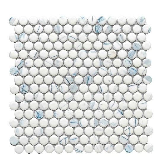 Eterna Penny 12"x12" Recycled Glass Mosaic Tile