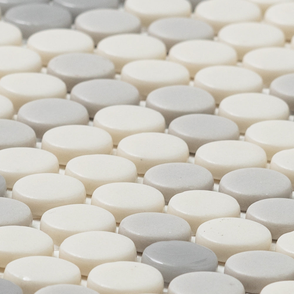 Eterna Penny 12"x12" Recycled Glass Mosaic Tile