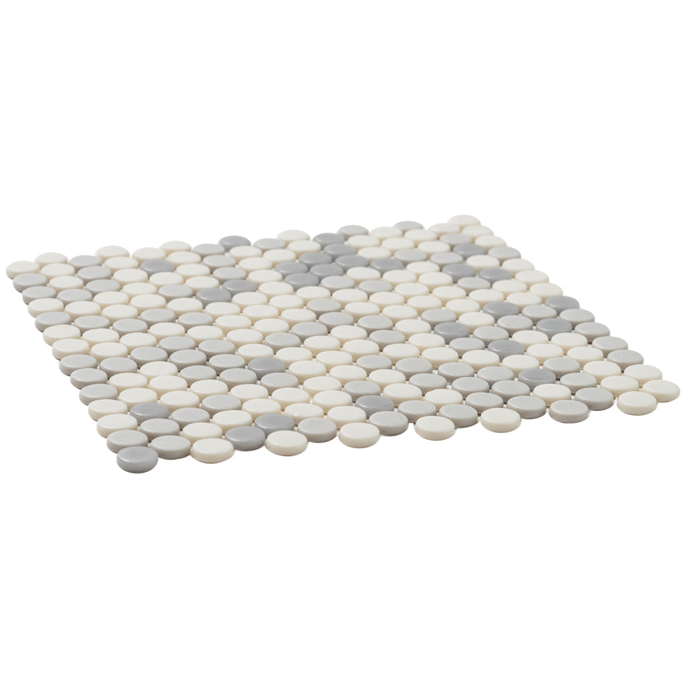 Eterna Penny 12"x12" Recycled Glass Mosaic Tile