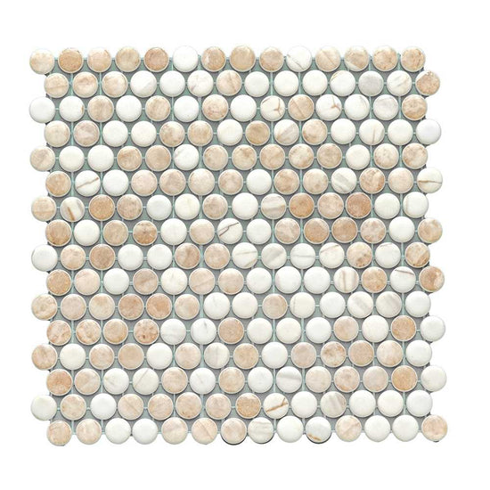 Eterna Penny 12"x12" Recycled Glass Mosaic Tile