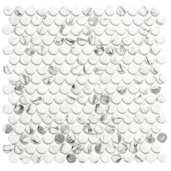 Eterna Penny 12"x12" Recycled Glass Mosaic Tile