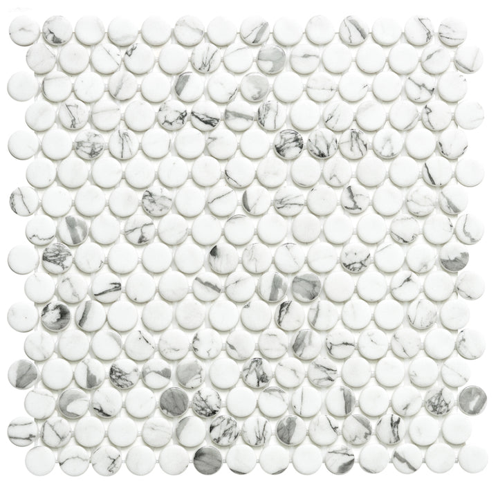 Eterna Penny 12"x12" Recycled Glass Mosaic Tile