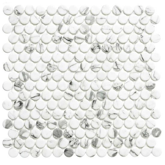 Eterna Penny 12"x12" Recycled Glass Mosaic Tile