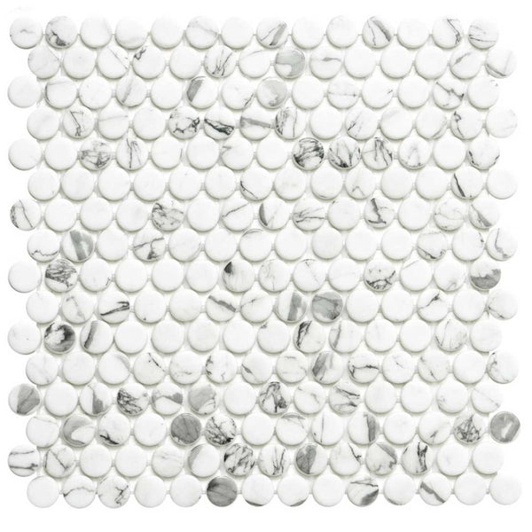 Eterna Penny Fosco Recycled Glass Matte Mosaic