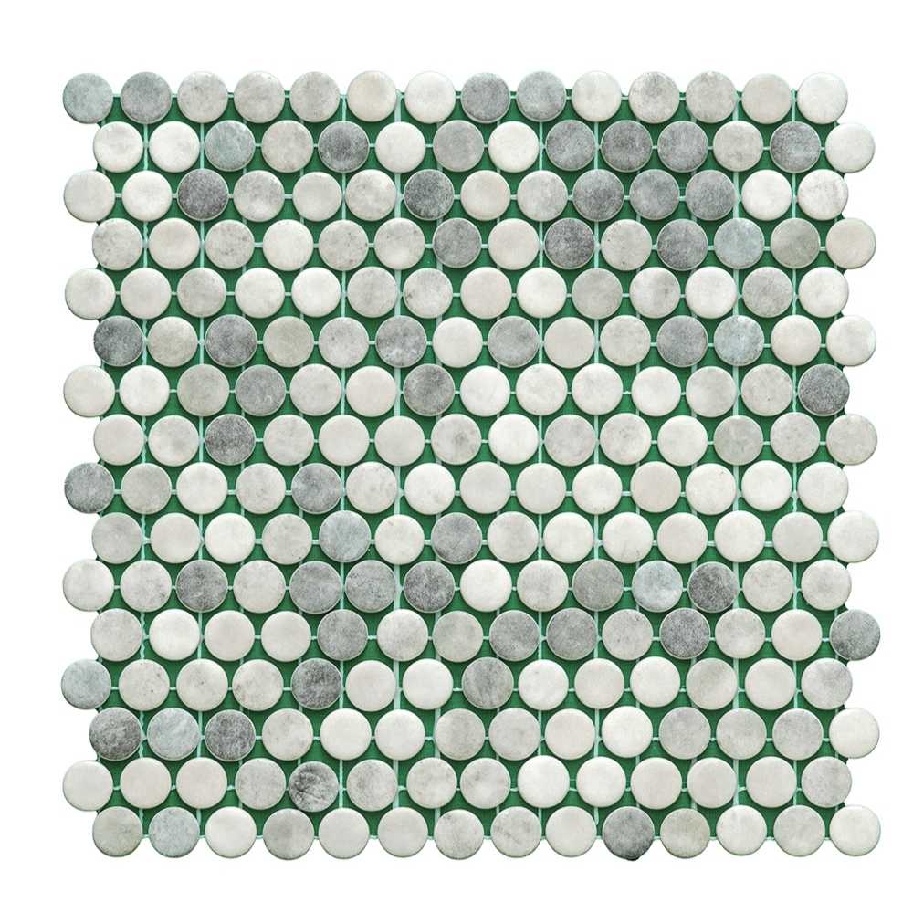 Eterna Penny 12"x12" Recycled Glass Mosaic Tile