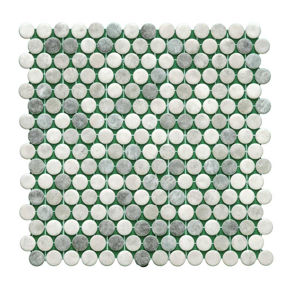 Eterna Penny 12"x12" Recycled Glass Mosaic Tile