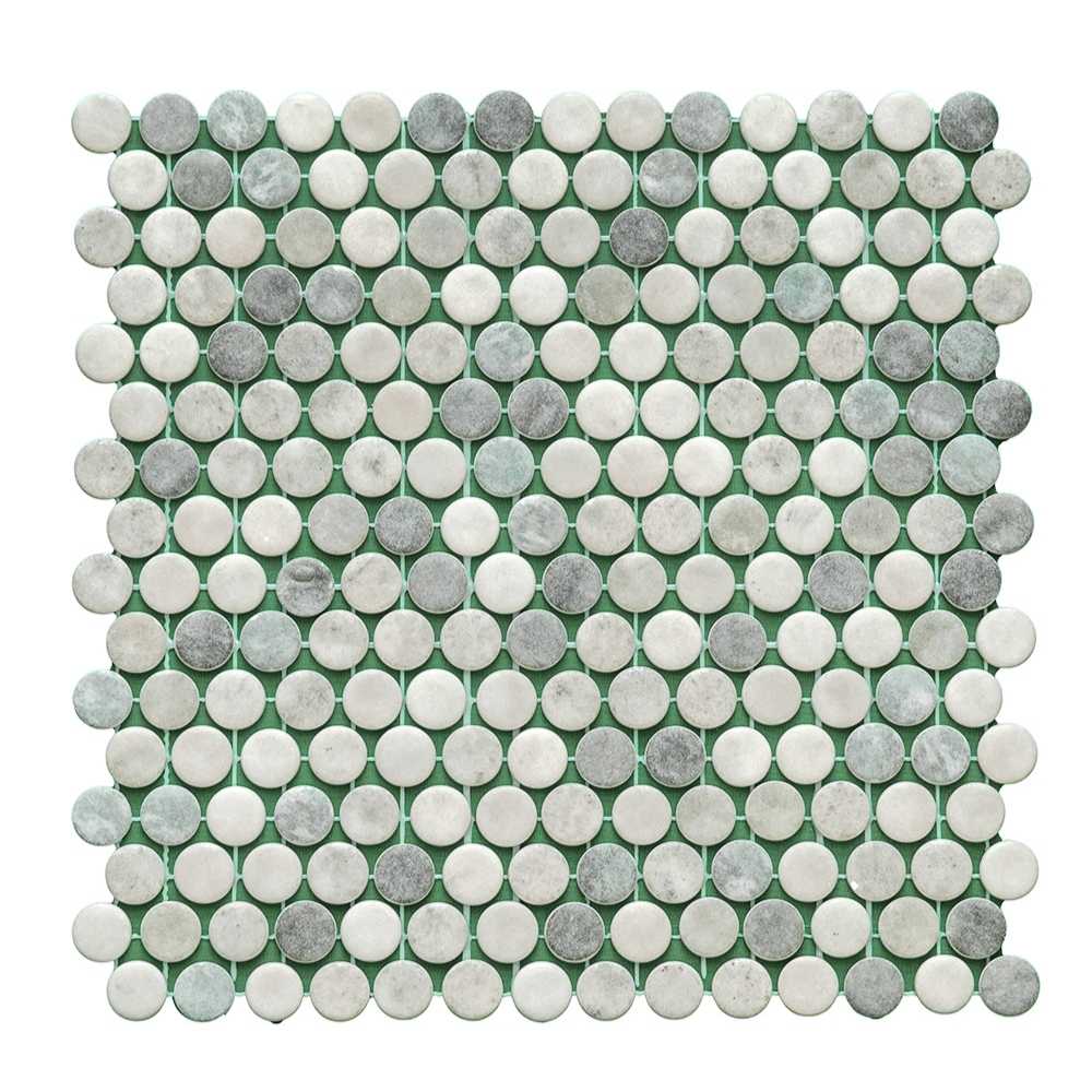 Eterna Penny 12"x12" Recycled Glass Mosaic Tile