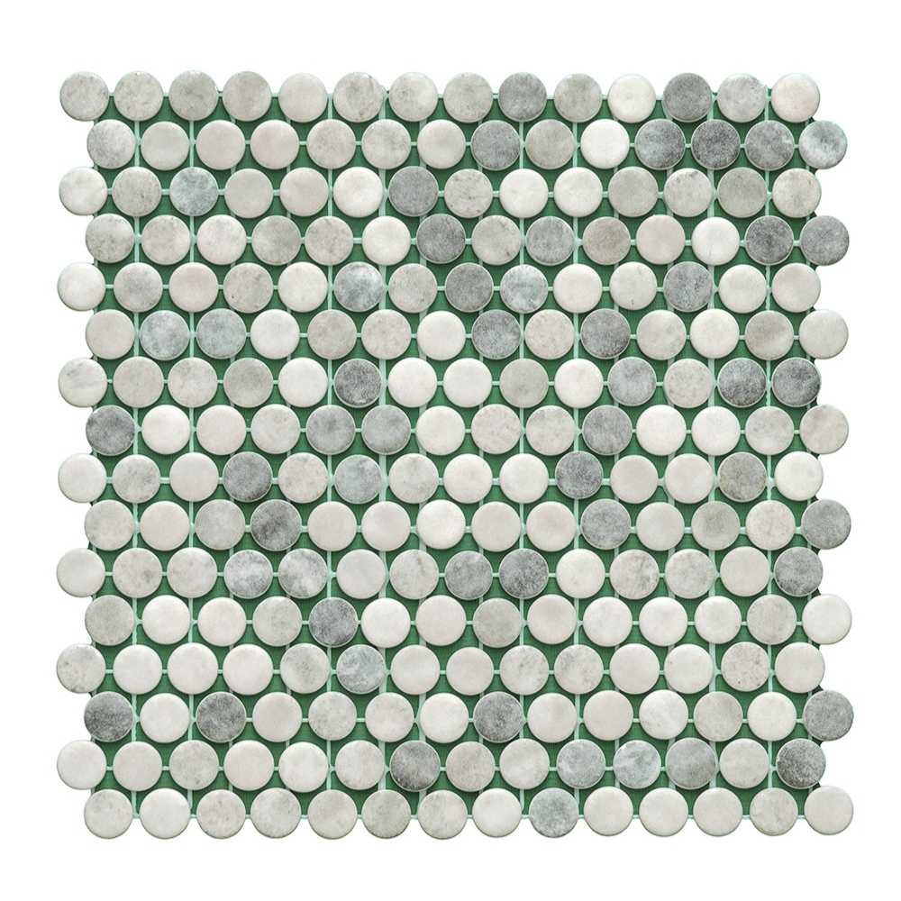 Eterna Penny 12"x12" Recycled Glass Mosaic Tile