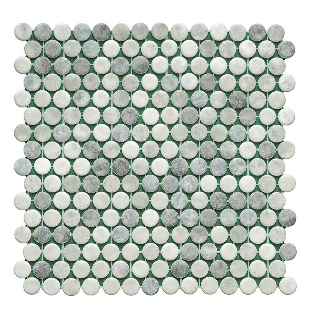 Eterna Penny 12"x12" Recycled Glass Mosaic Tile