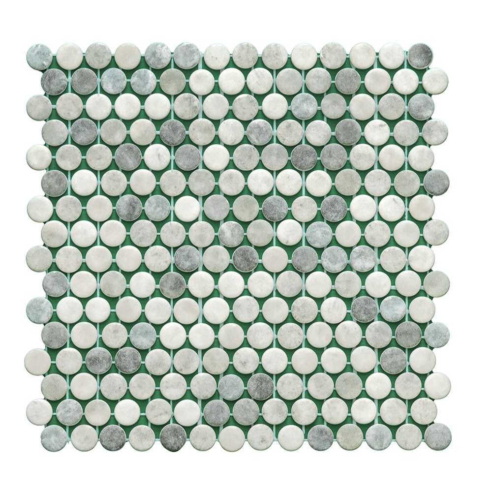 Eterna Penny 12"x12" Recycled Glass Mosaic Tile