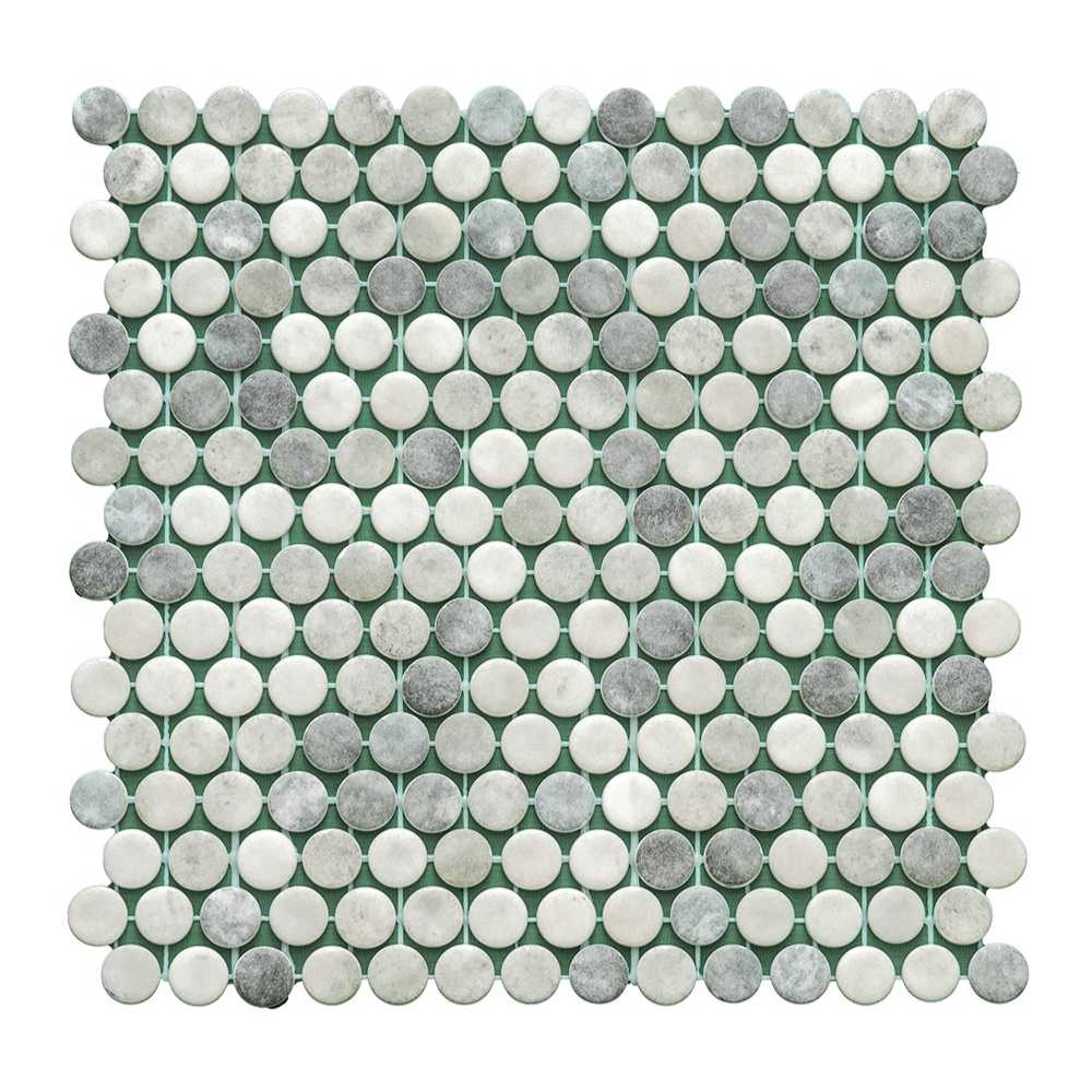 Eterna Penny 12"x12" Recycled Glass Mosaic Tile