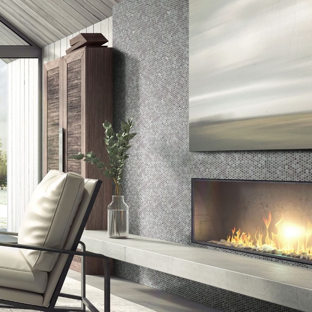 Eterna Penny 12"x12" Recycled Glass Mosaic Tile