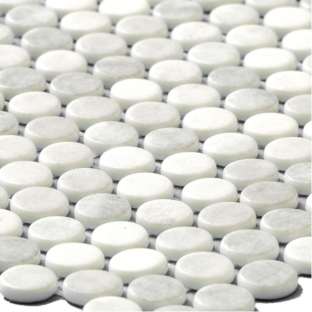 Eterna Penny Shabby Grey Glass Satin Mosaic