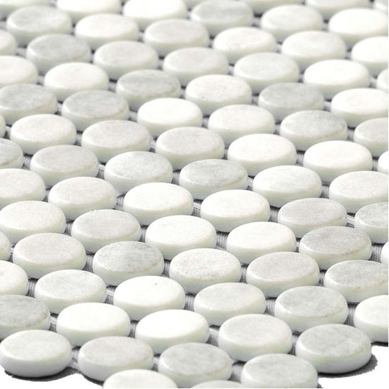 Eterna Penny Shabby Grey Glass Satin Mosaic