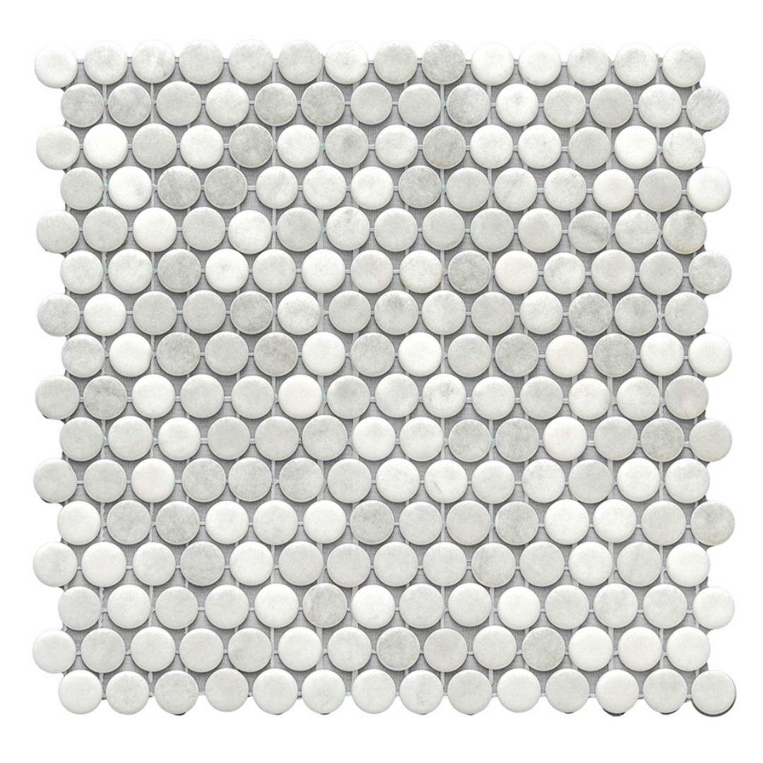 Eterna Penny Shabby Grey Glass Satin Mosaic