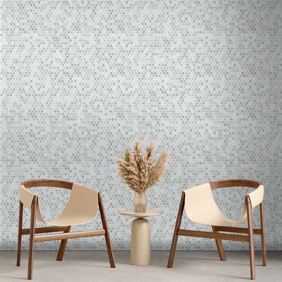 Eterna Penny Shabby Grey Glass Satin Mosaic