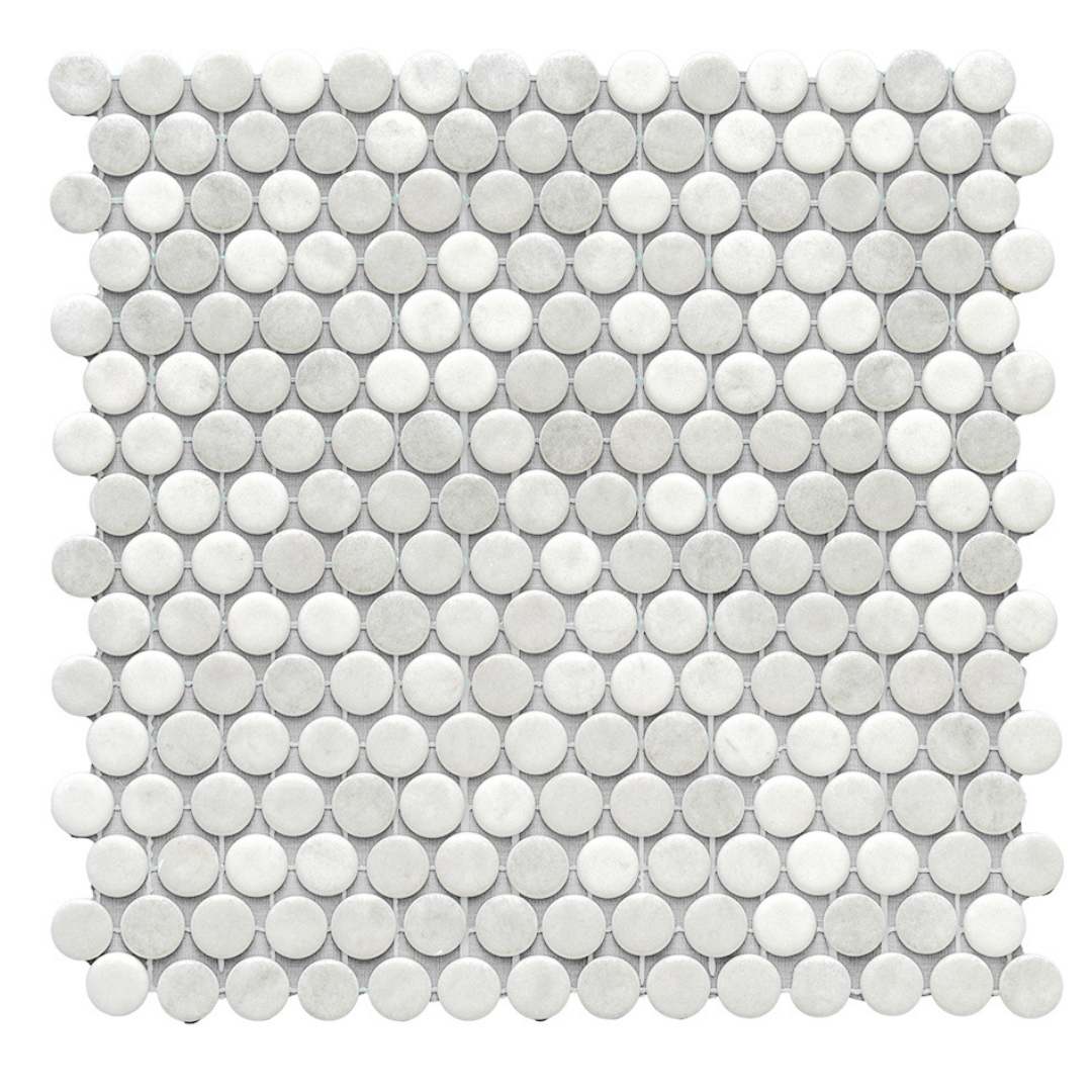 Eterna Penny Shabby Grey Glass Satin Mosaic