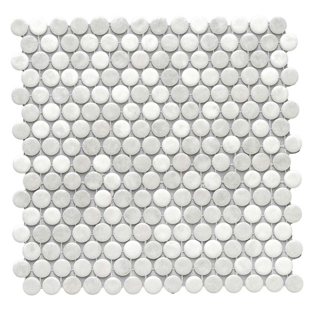 Eterna Penny Shabby Grey Glass Satin Mosaic