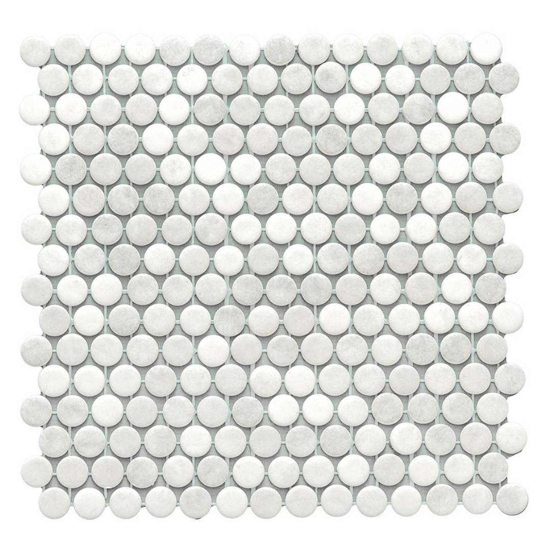 Eterna Penny Shabby Grey Glass Satin Mosaic