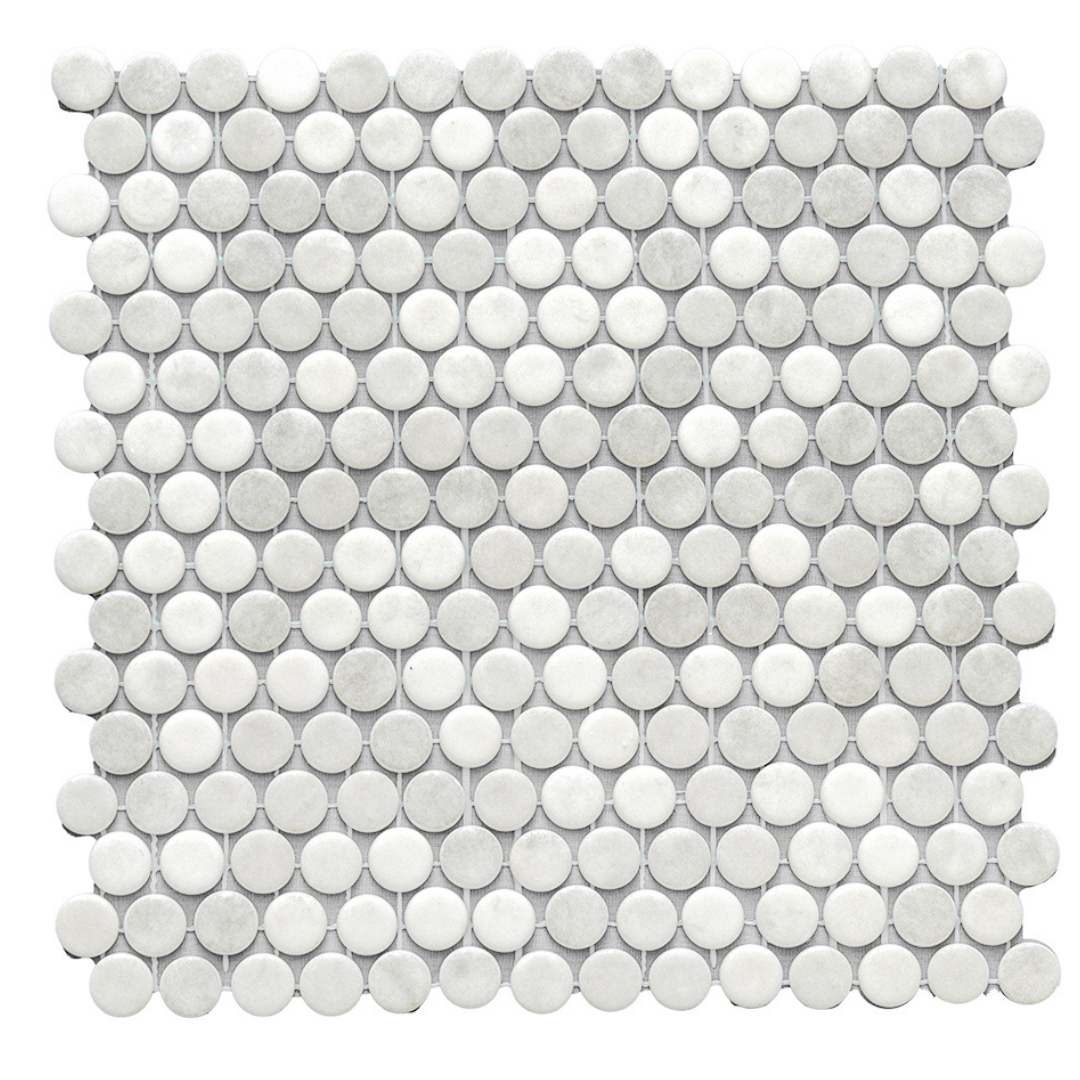 Eterna Penny Shabby Grey Glass Satin Mosaic