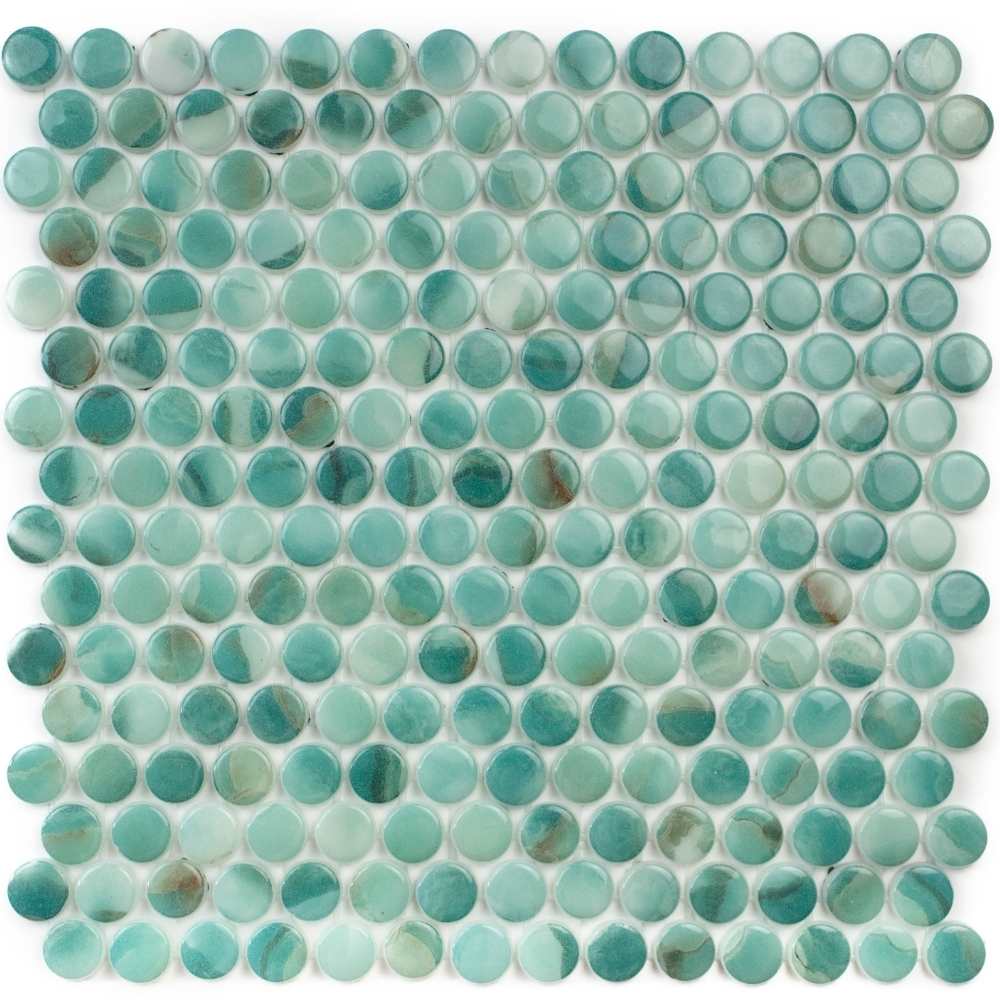 Eterna Penny Kena Recycled Glass Shiny Mosaic