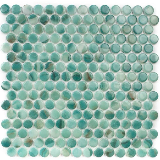Eterna Penny Kena Recycled Glass Shiny Mosaic