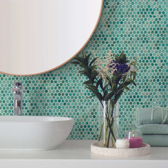 Eterna Penny Kena Recycled Glass Shiny Mosaic
