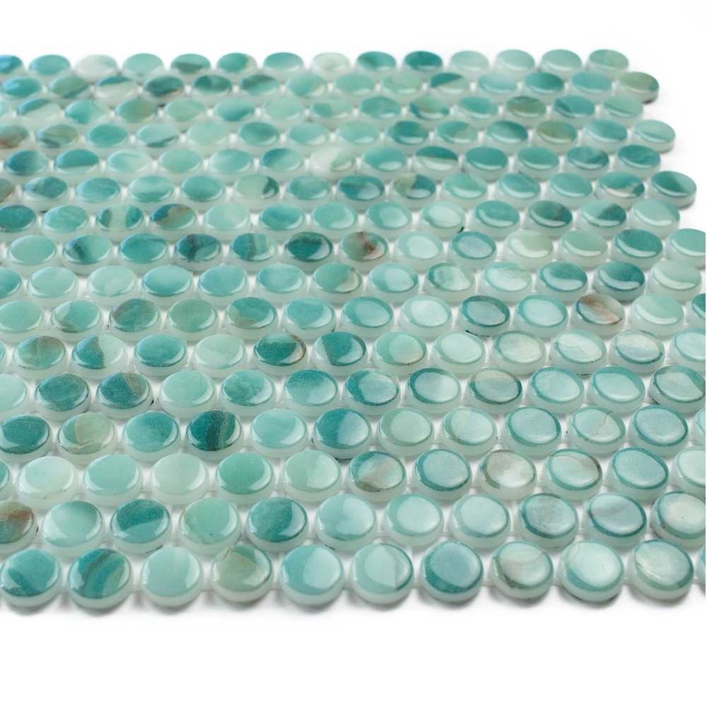Eterna Penny 12"x12" Recycled Glass Mosaic Tile