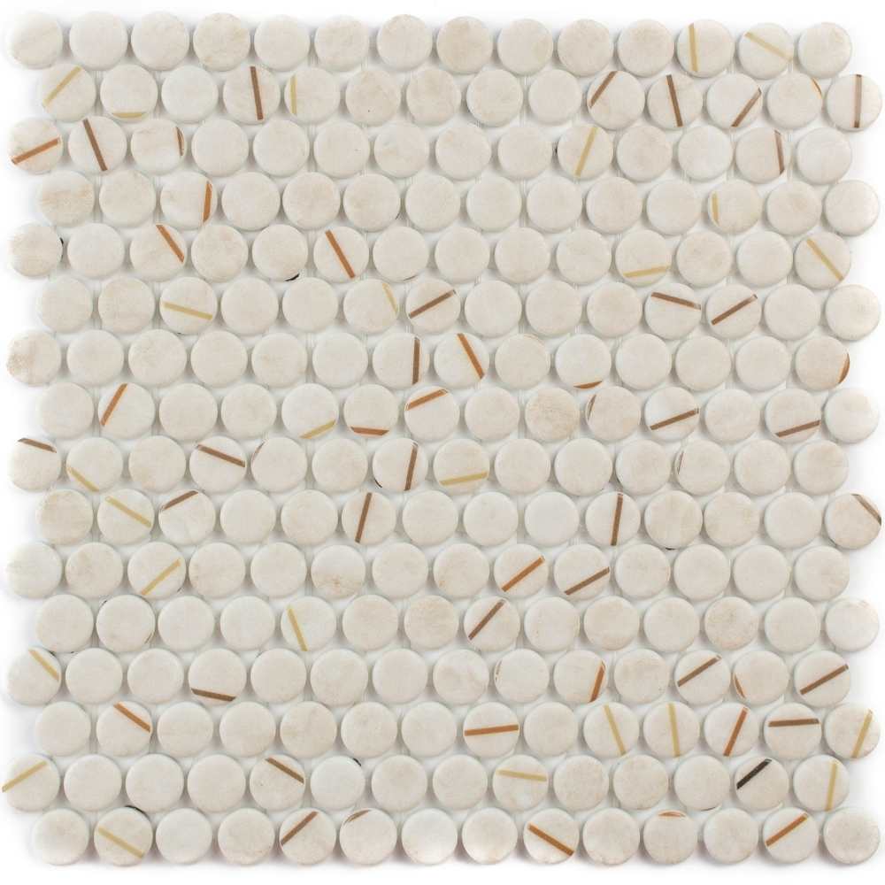 Eterna Penny 12"x12" Recycled Glass Mosaic Tile