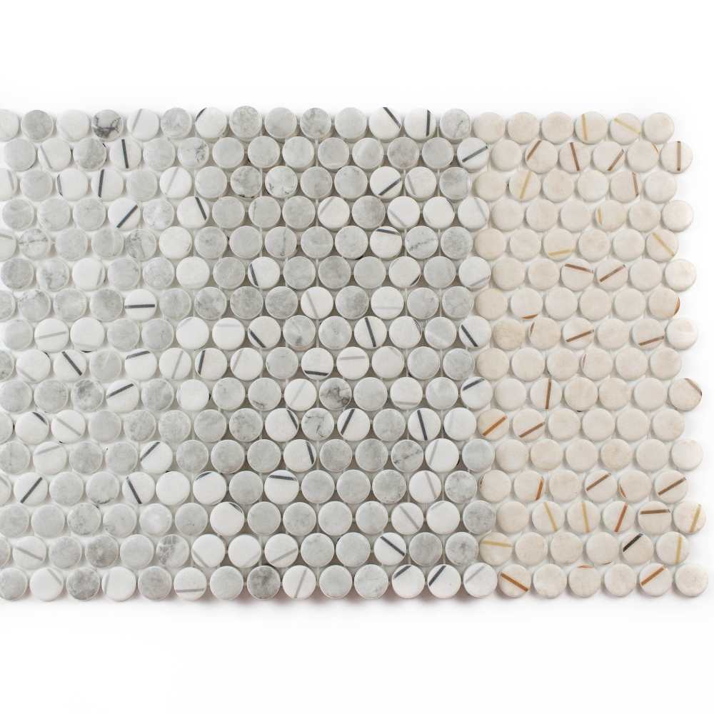 Eterna Penny 12"x12" Recycled Glass Mosaic Tile