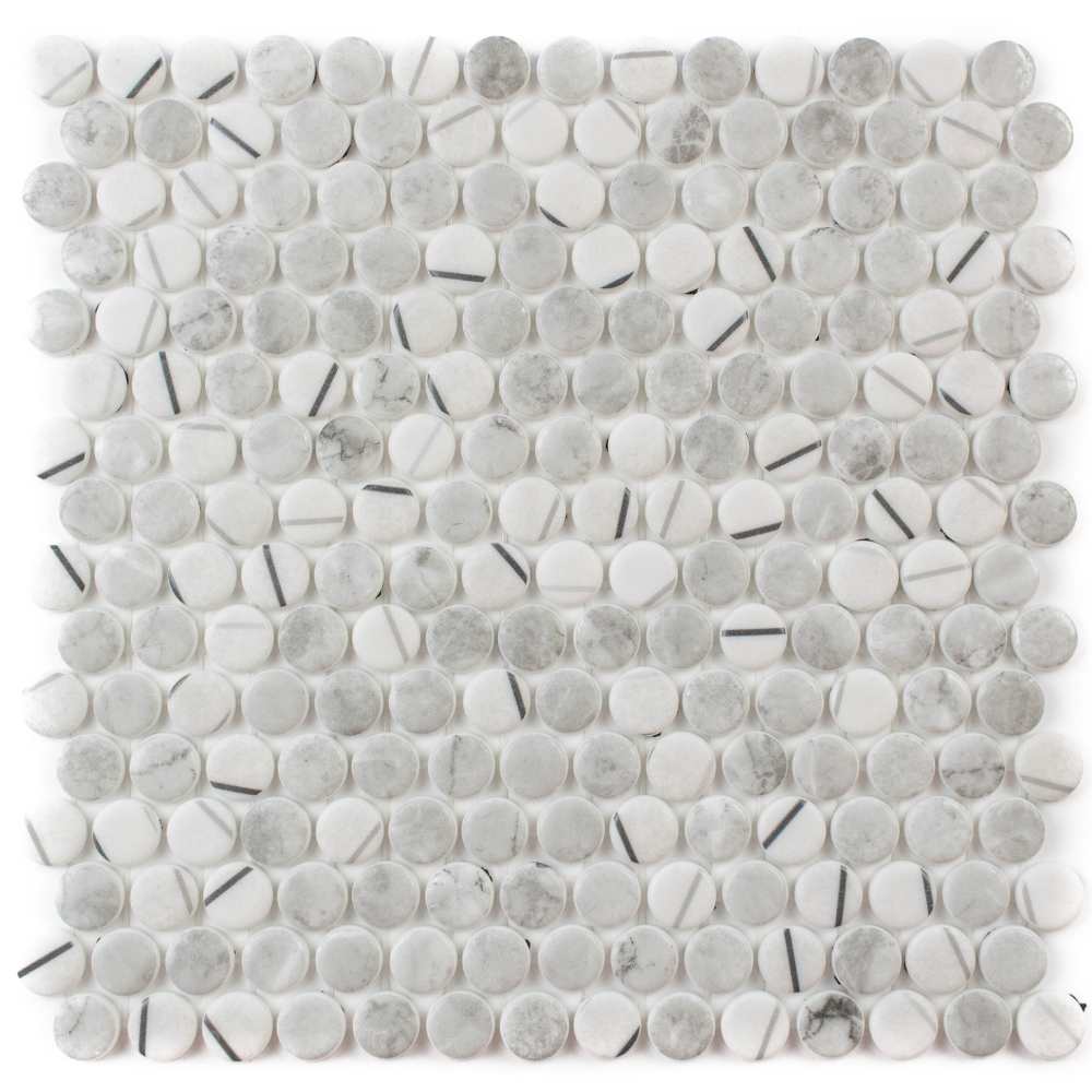 Eterna Penny 12"x12" Recycled Glass Mosaic Tile