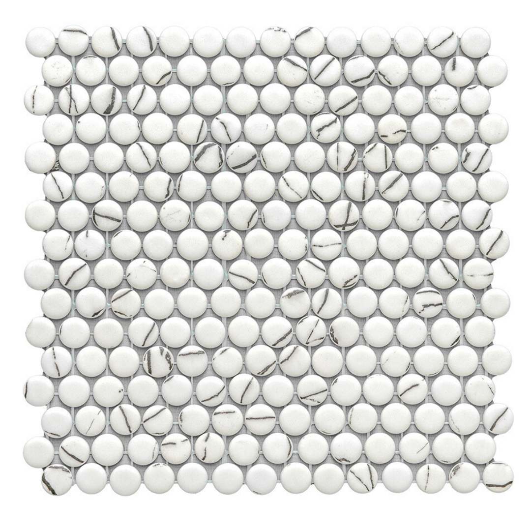 Eterna Penny 12"x12" Recycled Glass Mosaic Tile