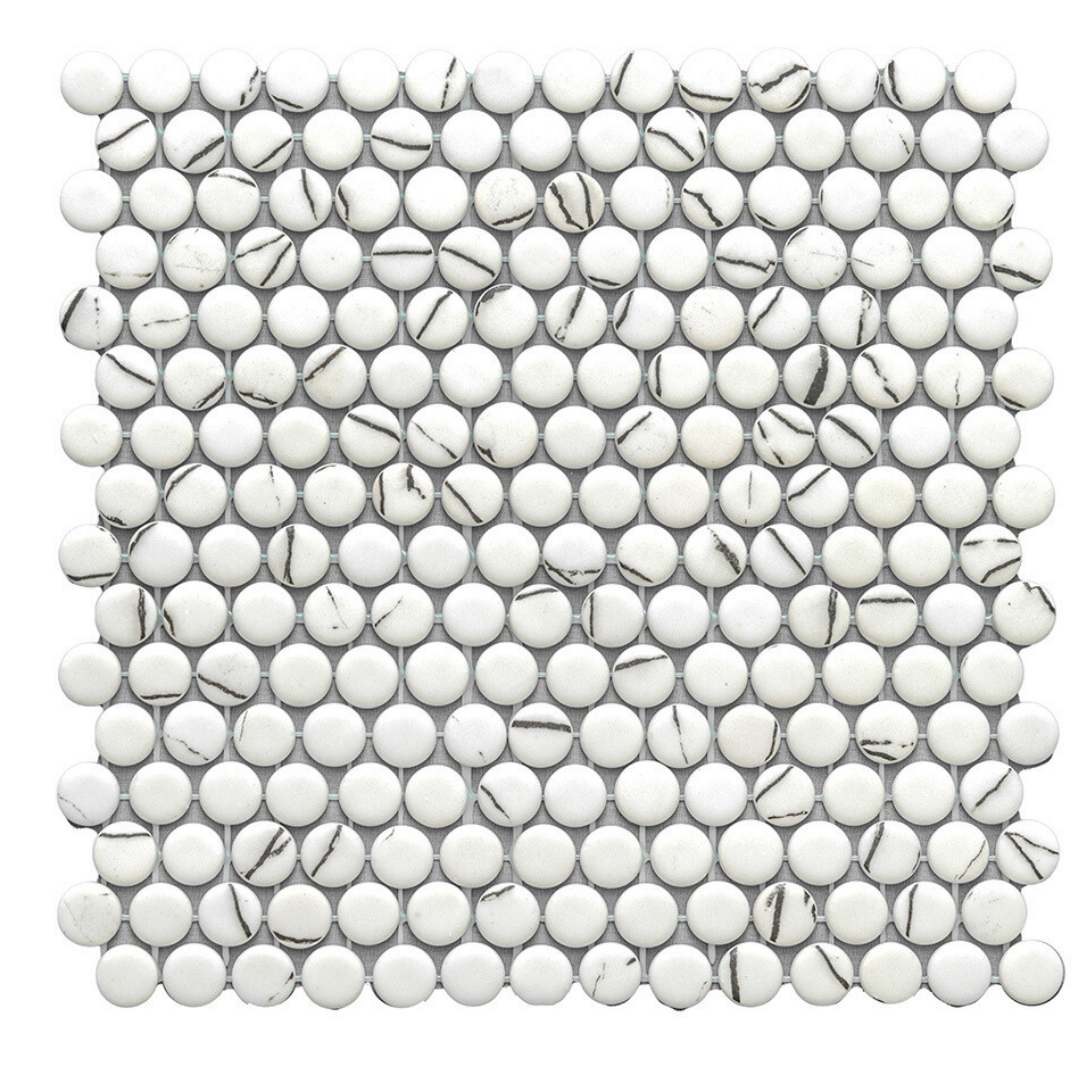 Eterna Penny 12"x12" Recycled Glass Mosaic Tile