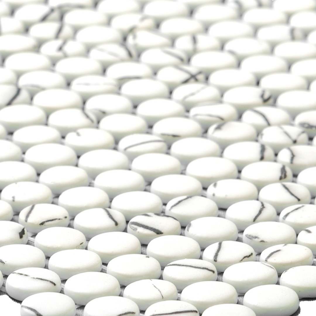 Eterna Penny 12"x12" Recycled Glass Mosaic Tile