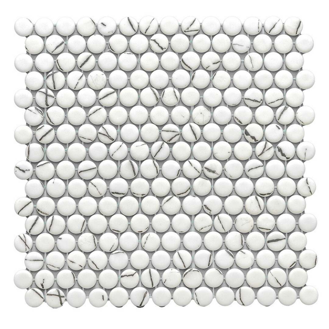 Eterna Penny 12"x12" Recycled Glass Mosaic Tile