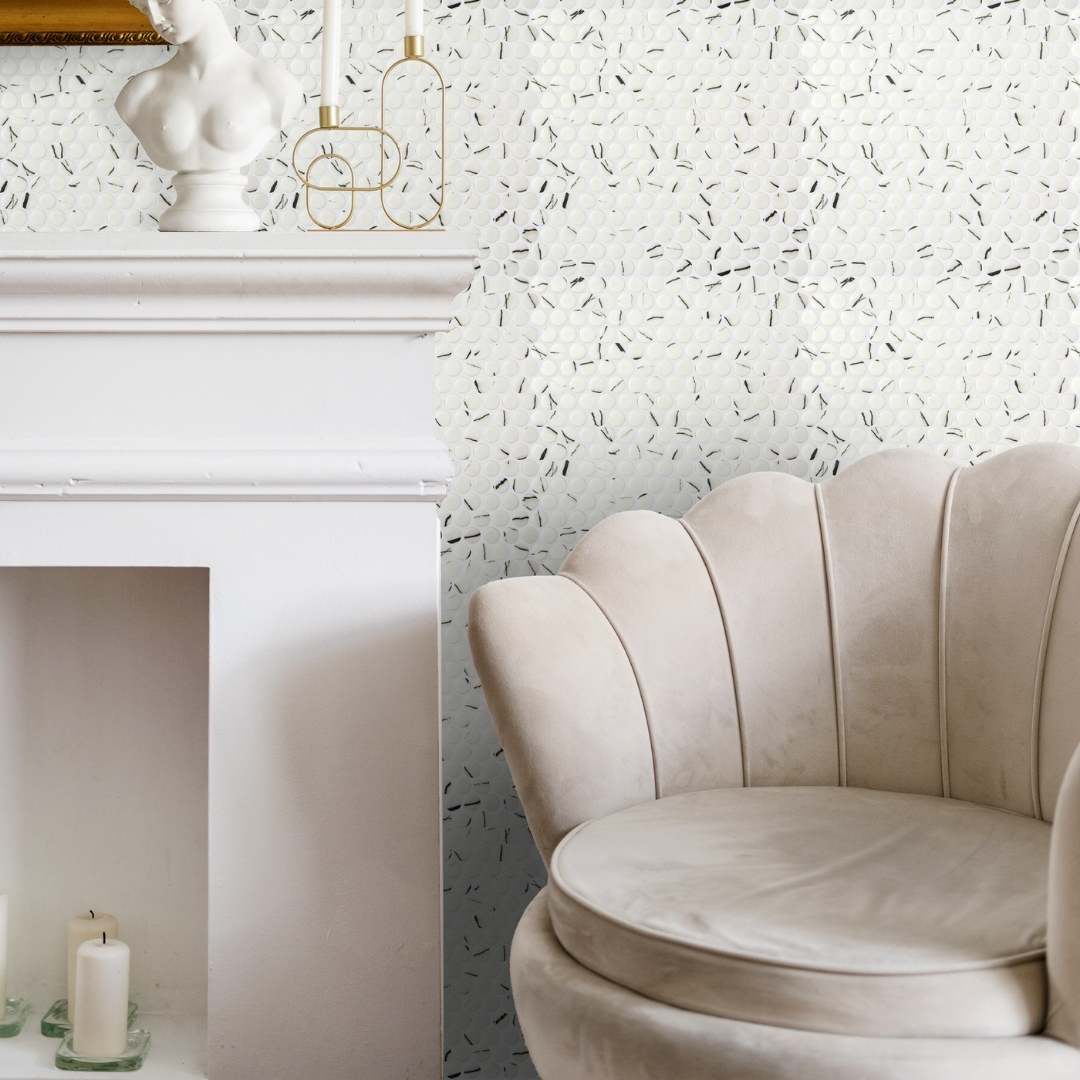 Eterna Penny 12"x12" Recycled Glass Mosaic Tile