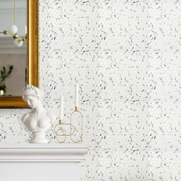 Eterna Penny Lineas Glass Matte Mosaic