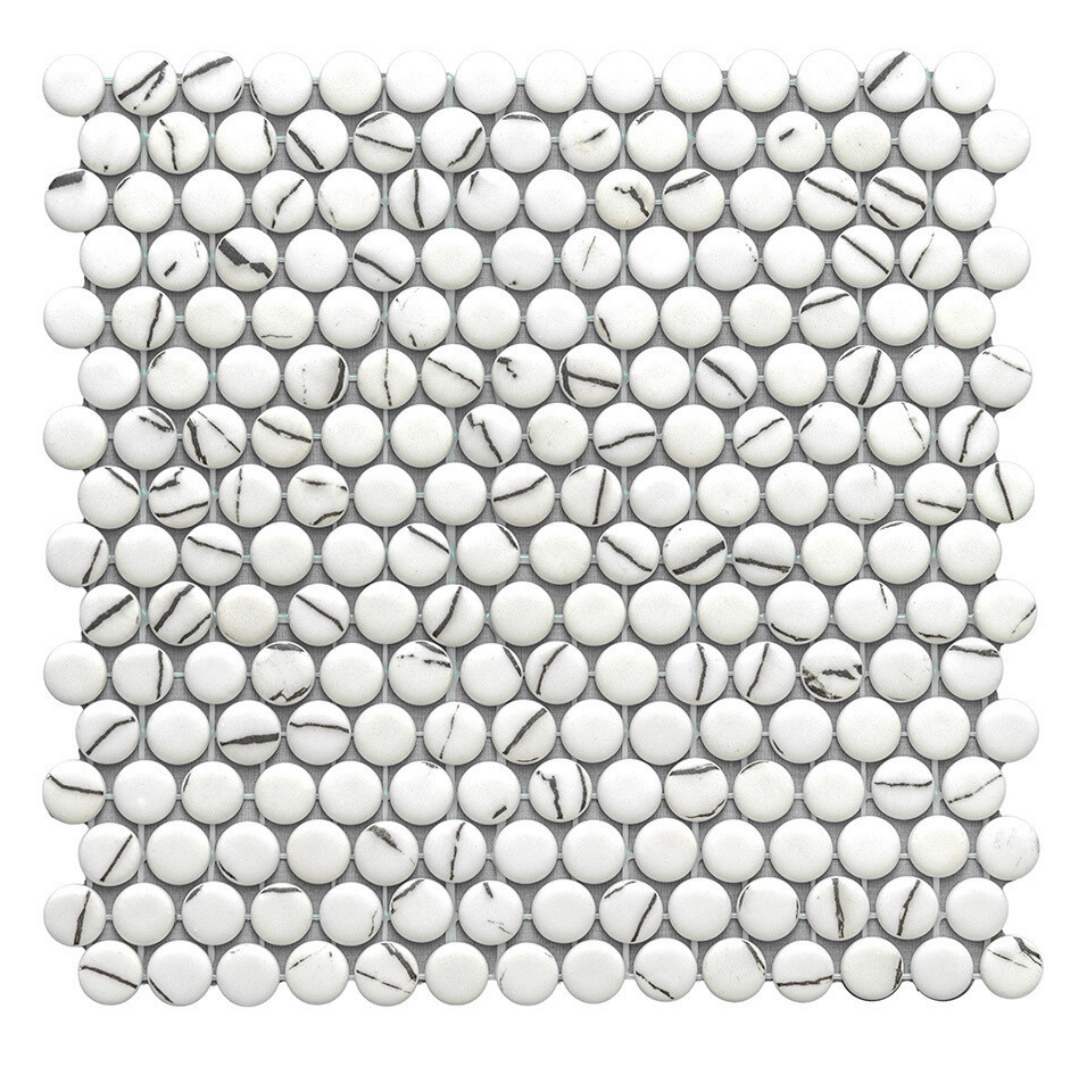 Eterna Penny 12"x12" Recycled Glass Mosaic Tile