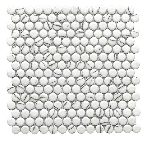 Eterna Penny 12"x12" Recycled Glass Mosaic Tile