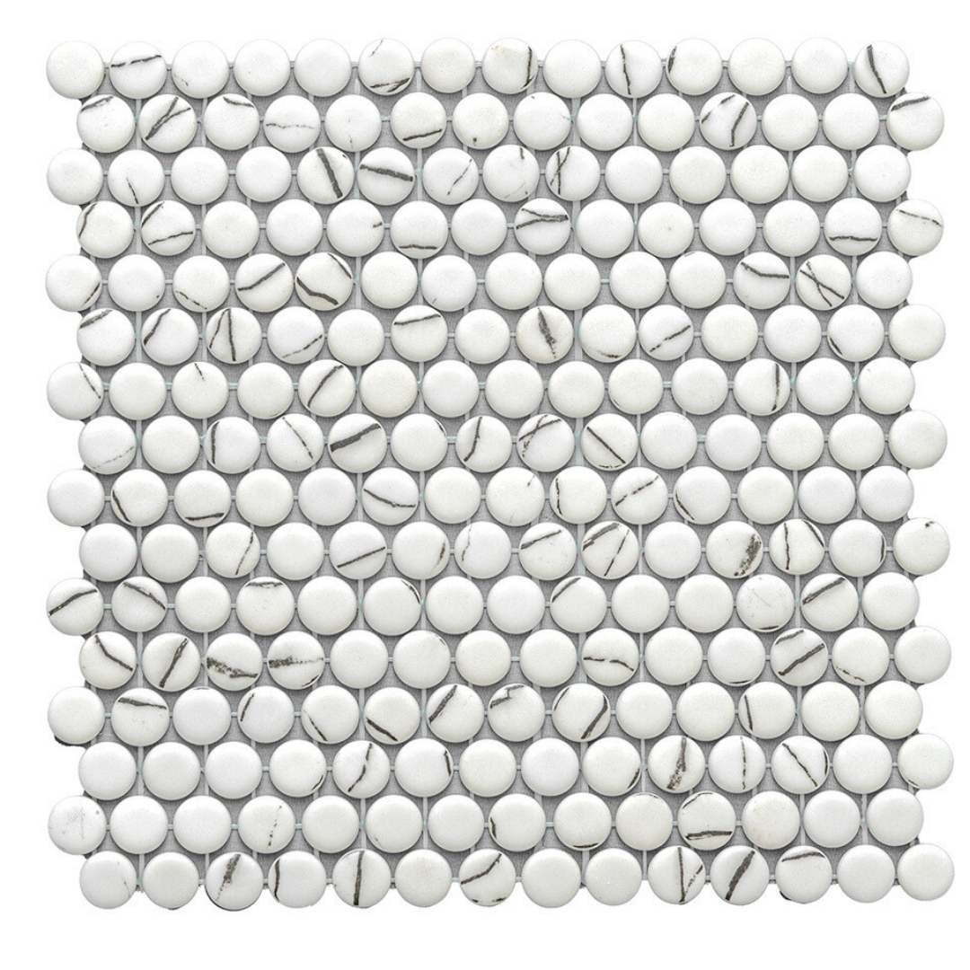 Eterna Penny 12"x12" Recycled Glass Mosaic Tile
