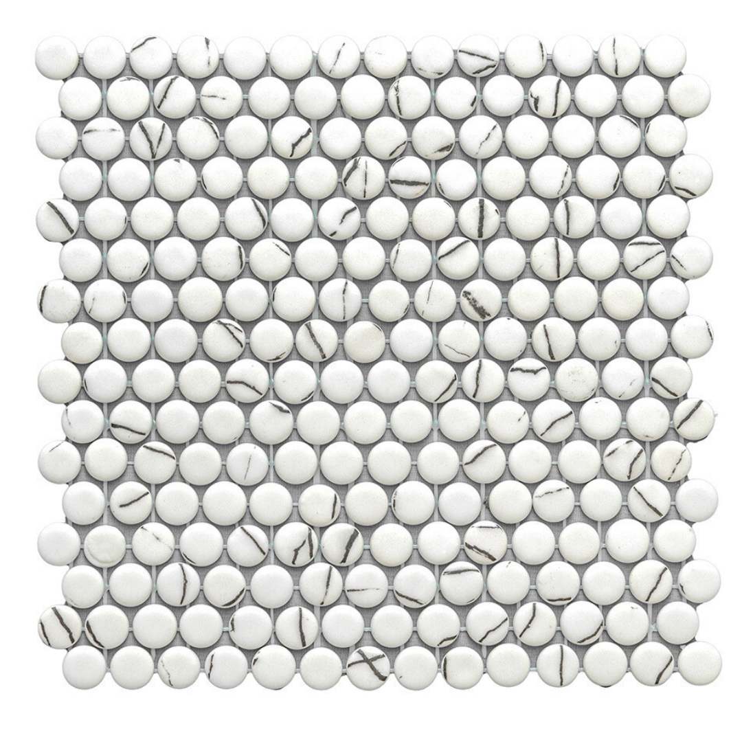 Eterna Penny 12"x12" Recycled Glass Mosaic Tile